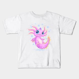 Cute cartoon axolotl Kids T-Shirt